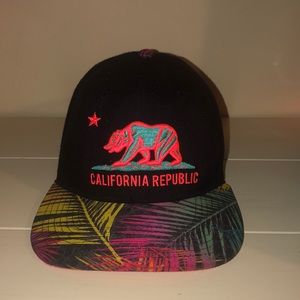 California Republic colorful snapback hat